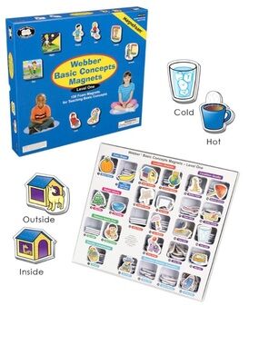 Webber Basic Concepts Magnets - Blue Educational Magnet Set